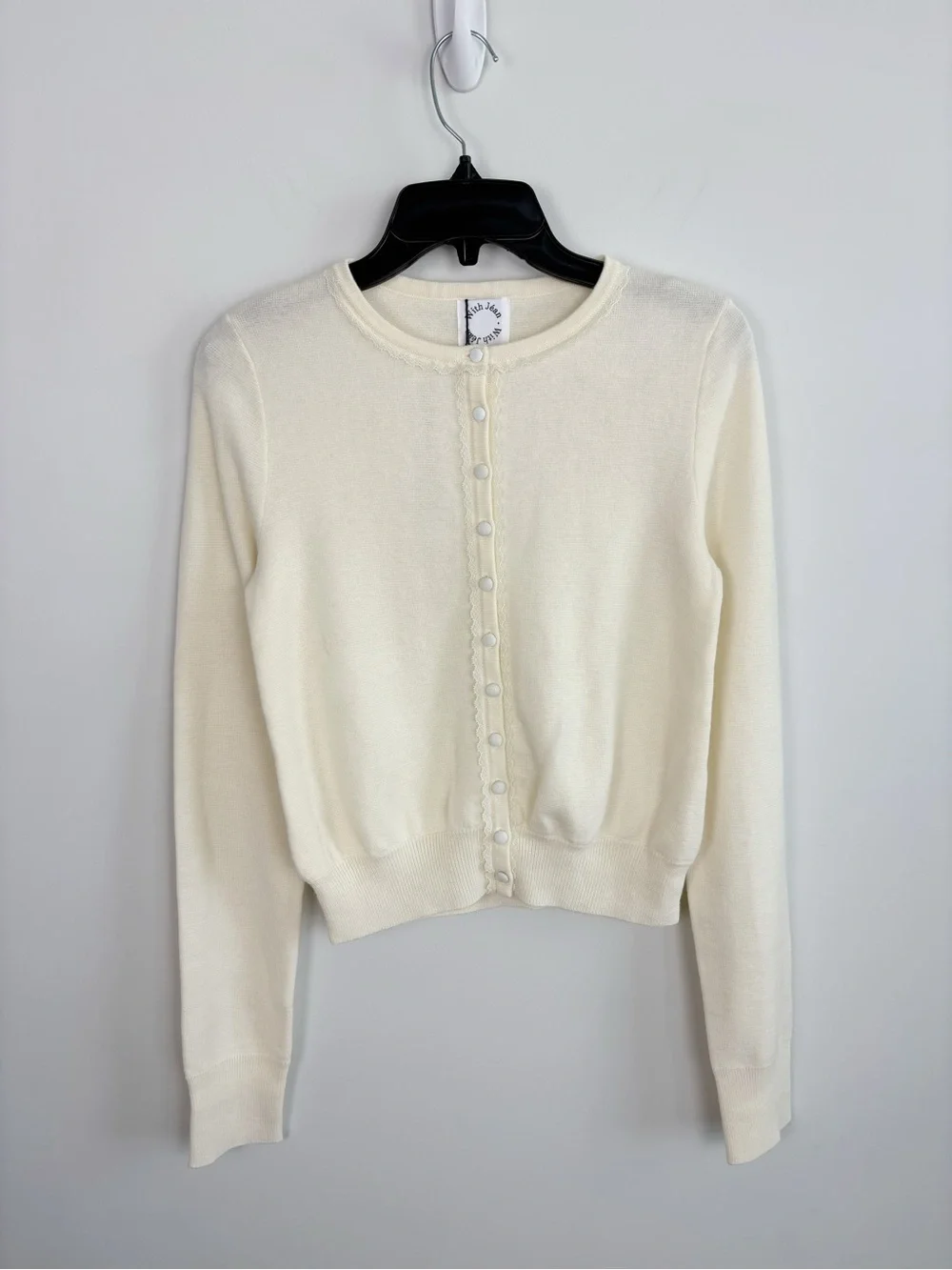 With Jean Poppy Top in Cream Size XXS